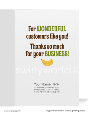 "We Are Bananas For Your Business" Funny Thank You Cards