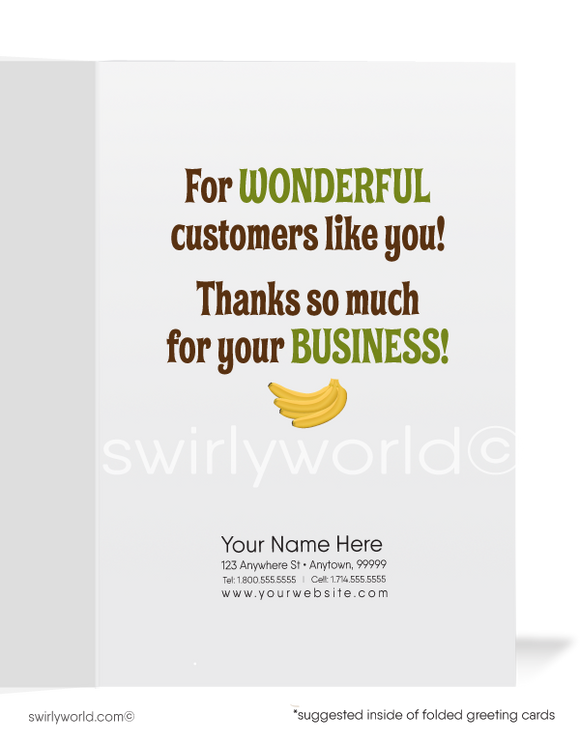 "We Are Bananas For Your Business" Funny Thank You Cards