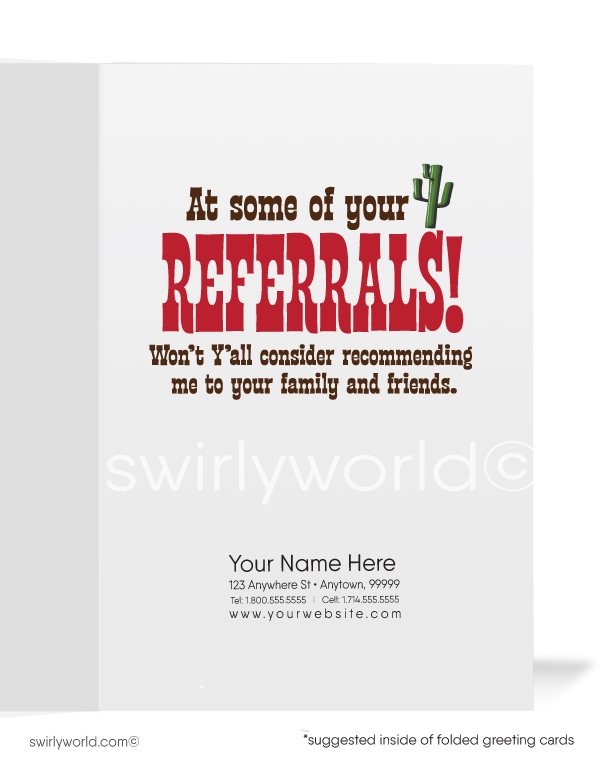 Cowboy Women in Business Thank You For Your Referral Cards for Clients