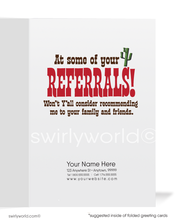 Cowboy Women in Business Thank You For Your Referral Cards for Clients