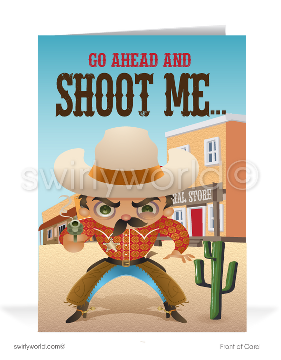 Western Cowboy Thank You For Your Referral Cards for Customers