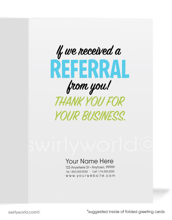 French Bulldog Client Thank You For Your Referral Cards for Business