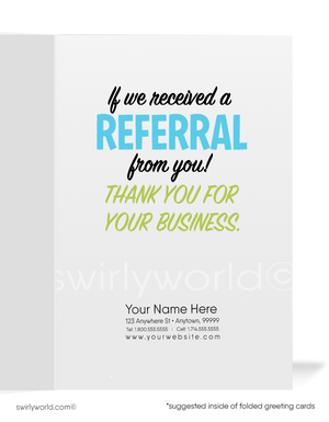 French Bulldog Client Thank You For Your Referral Cards for Business