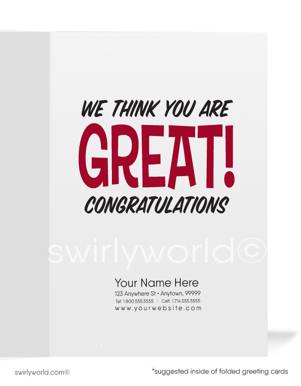 Funny Man Applause Congratulations Cartoon Cards for Customers