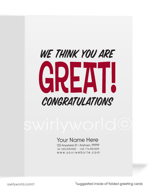 Funny Man Applause Congratulations Cartoon Cards for Customers