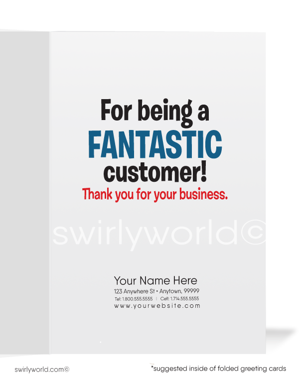 Humorous Police Man Thank You Cards for Customers