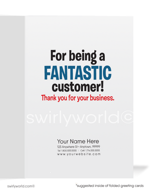 Humorous Police Man Thank You Cards for Customers