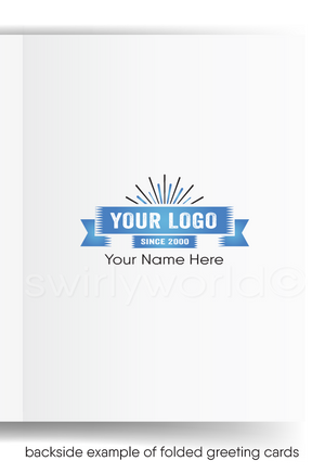 "We Flip Over Your Business" Funny Business Thank You Greeting Cards