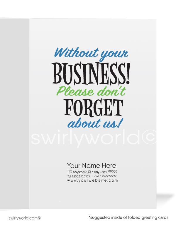 Lost Without Your Business Women Sales Prospecting Greeting Cards
