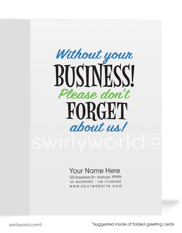 Lost Without Your Business Women Sales Prospecting Greeting Cards