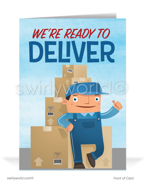 "Ready To Deliver" Sales Prospecting Business Customer Greeting Cards
