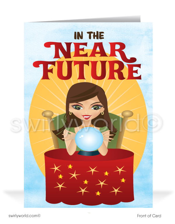 Fortune Teller Women in Business Marketing Sales Greeting Cards