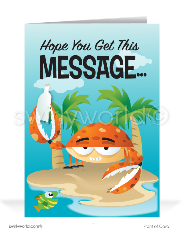 Funny Crab Wholesale Happy Birthday Cards for Business