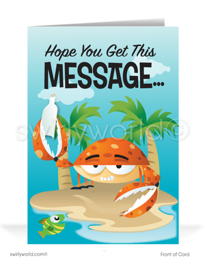 Funny Crab Wholesale Happy Birthday Cards for Business