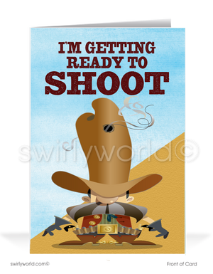 Funny Cowboy Customer Business Happy Birthday Cards