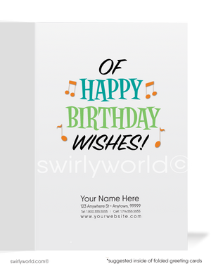 Funny Musician Saxophone Player Customer Happy Birthday Card
