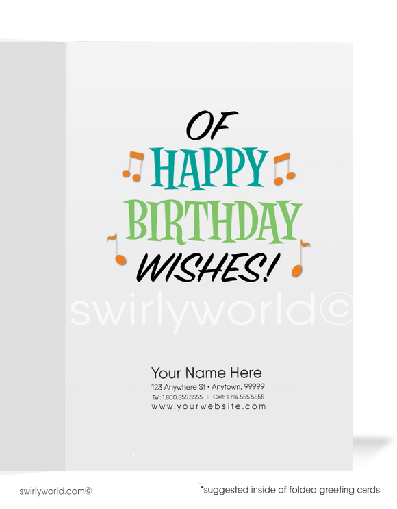 Funny Musician Saxophone Player Customer Happy Birthday Card