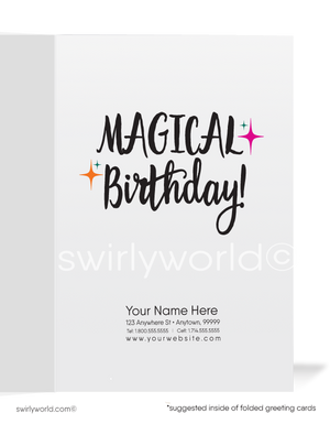 Genie in the Bottle Women in Business Happy Birthday Cards