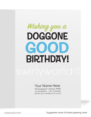 Funny Dog Business Happy Birthday Cards for Customers