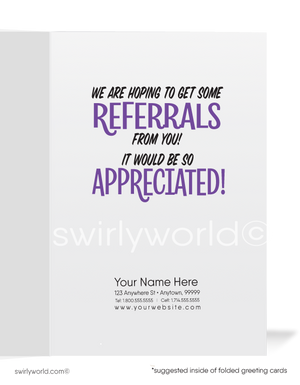 Cartoon Fortune Teller Woman Thank You For Your Referrals Card
