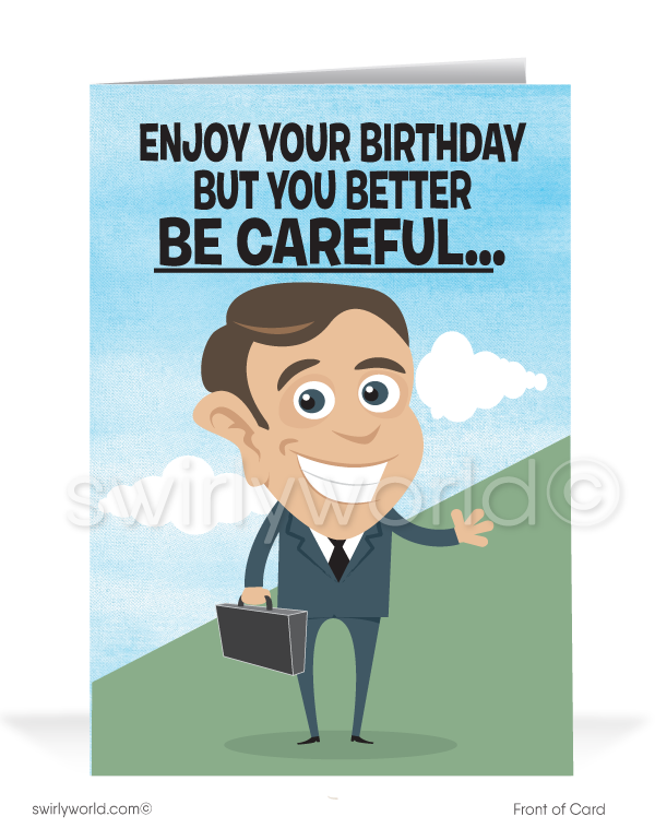 Funny "Used Car Salesman" Client Happy Birthday Cards