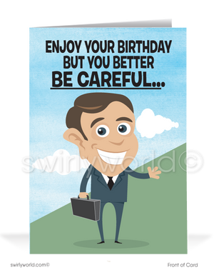 Funny "Used Car Salesman" Client Happy Birthday Cards