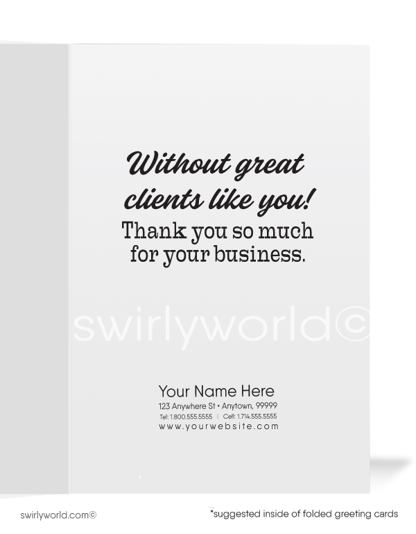 "Lost Without Your Business" Women in Business Thank You Cards