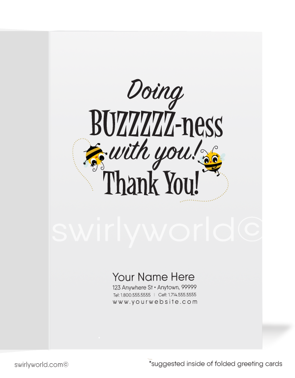 "You're the Bee's Knees" Customer Business Client Appreciation Thank You Cards