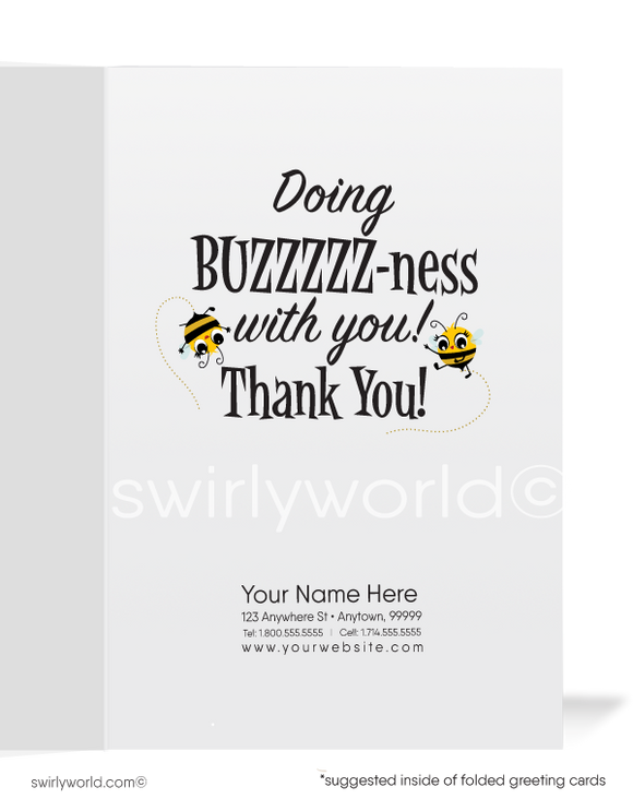 "You're the Bee's Knees" Customer Business Client Appreciation Thank You Cards