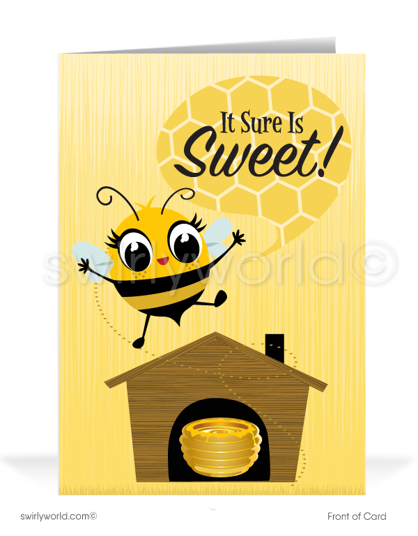 "You're the Bee's Knees" Customer Business Client Appreciation Thank You Cards