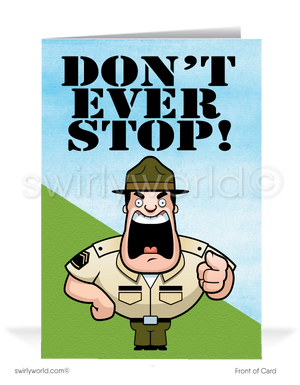 Humorous Military Customer Thank You For Your Referral Cards for Business