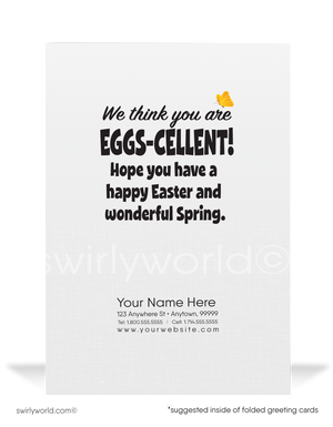 Funny Cartoon Humorous Happy Easter Cards for Business.