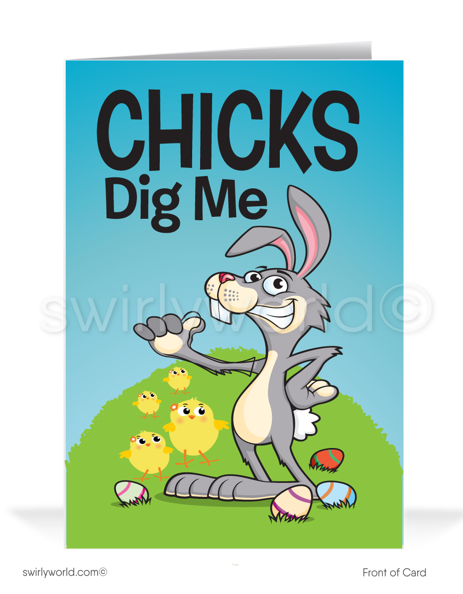 Funny Business Easter Bunny Card for Customers