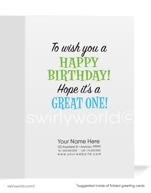Humorous Elephant "Never Forget Your Birthday" Cards for Customers