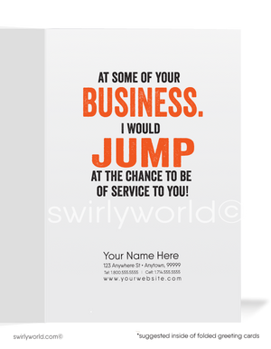 Funny Basketball Business Sales Promoting Cartoon Cards for Customers