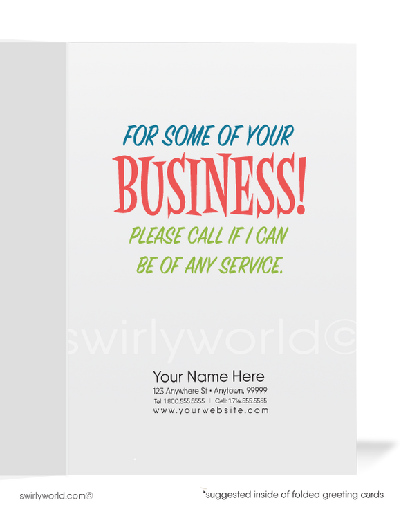 "Shopping for New Business" Women in Business Prospecting Sales Cards