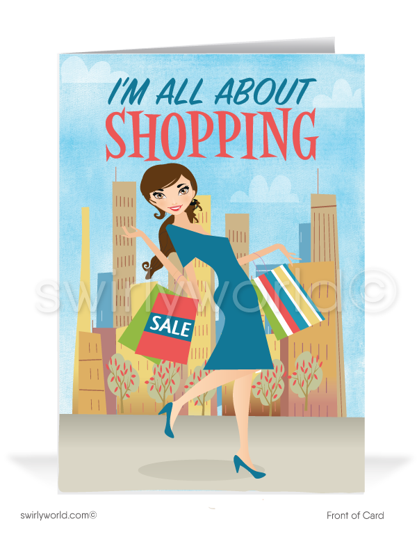"Shopping for New Business" Women in Business Prospecting Sales Cards