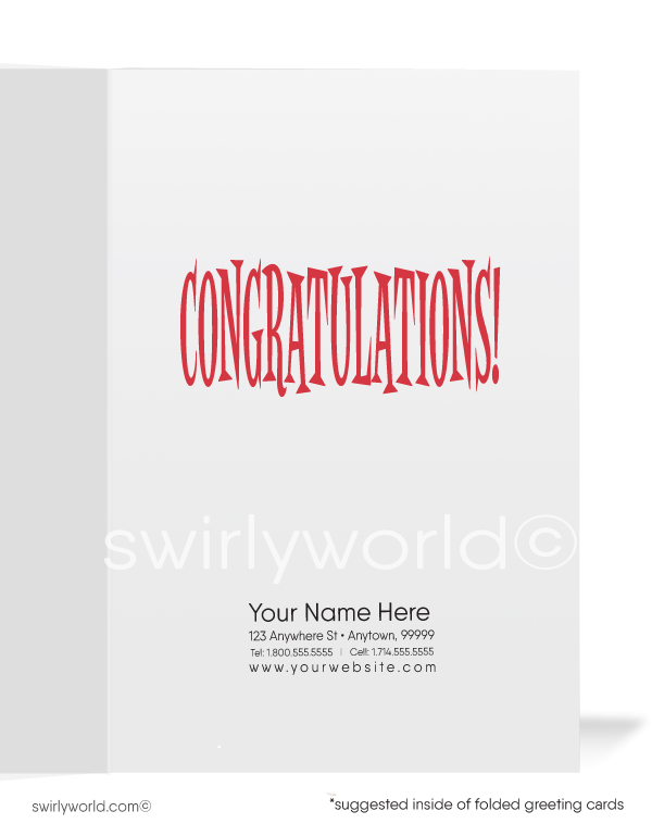 Funny Congratulations You're in the News Cartoon Cards for Business Customers.