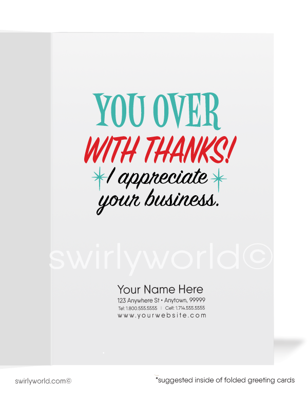 "Bowl You Over" With Thanks! Women in Business Thank You Greeting Card for Clients