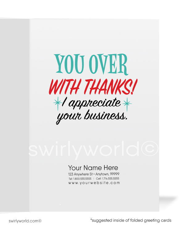 "Bowl You Over" With Thanks! Women in Business Thank You Greeting Card for Clients