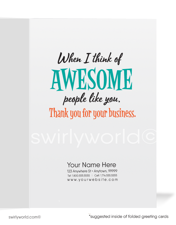 Salesman Business Customer Appreciation Thank You Cards