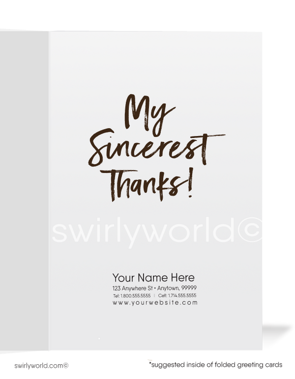 "Expresso My Thanks" Cute Women in Business Thank You Cards