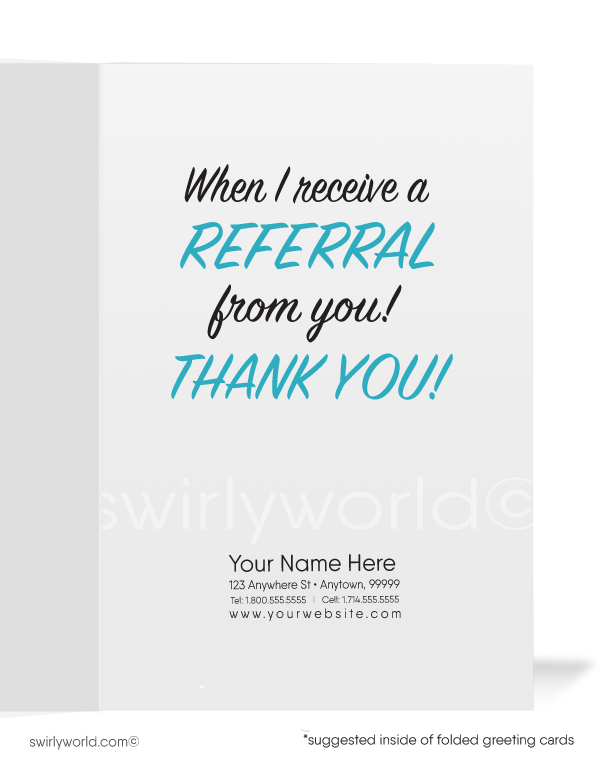 Women in Business Thank You For Your Referral Cards for Clients