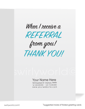 Women in Business Thank You For Your Referral Cards for Clients