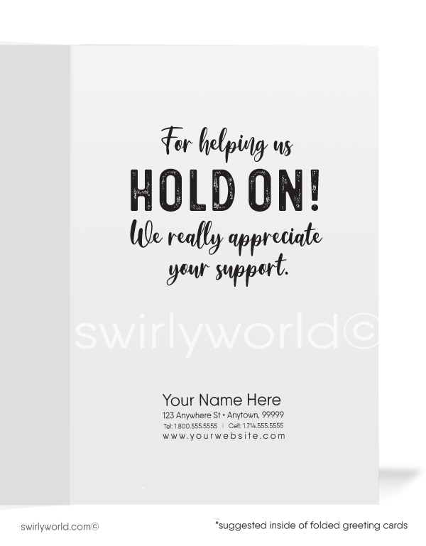 "Thanks For Your Support" Rock Climber Customer Business Thank You Cards