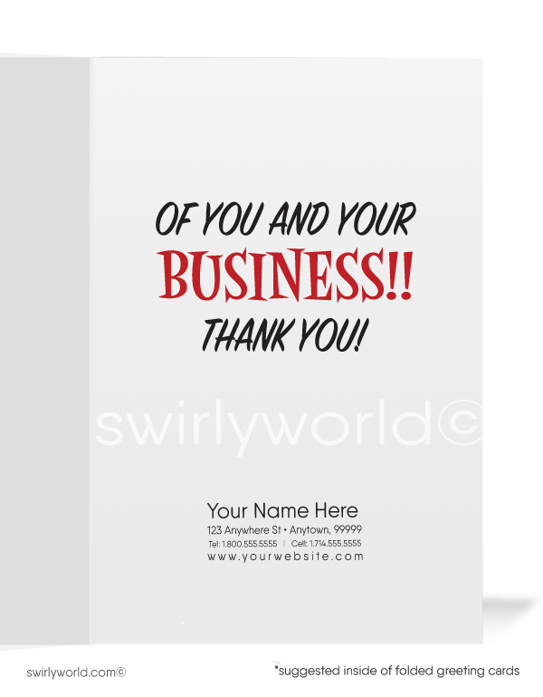 Big Fan of Your Business Thank You Customer Cards