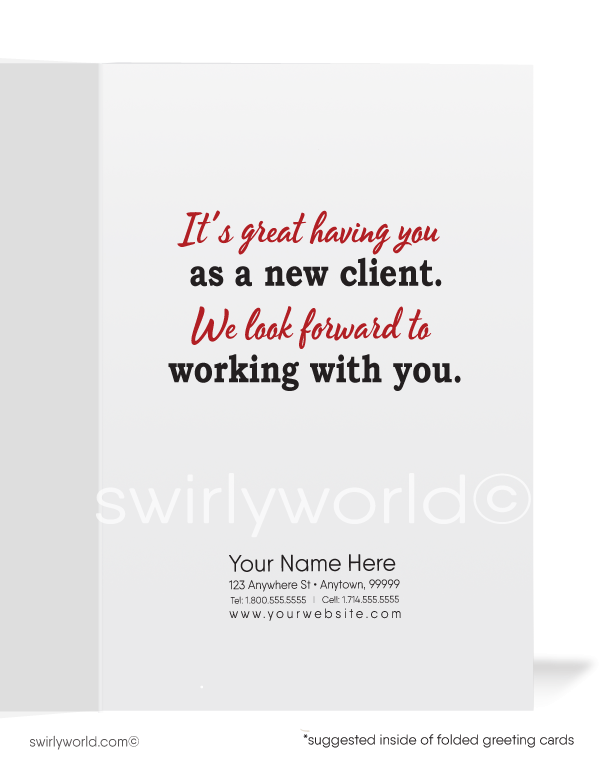 Pilot in Airport Welcome Aboard It's Great Having You As A New Client Greeting Cards.