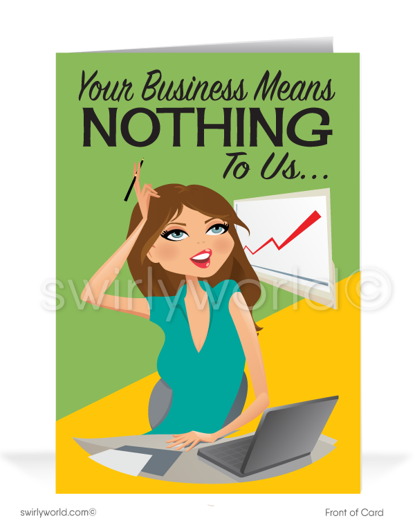 Women in Business Funny Thank You Cards for Customers