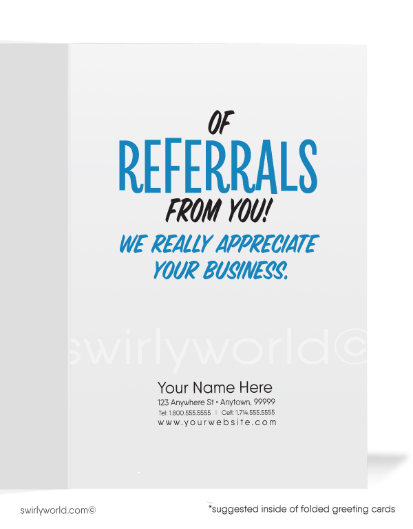 Funny Porcupine Thank You For Your Referral Cards for Customers