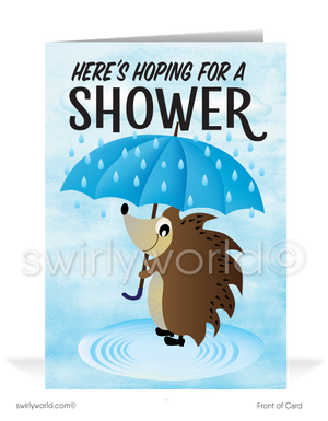 Funny Porcupine Thank You For Your Referral Cards for Customers